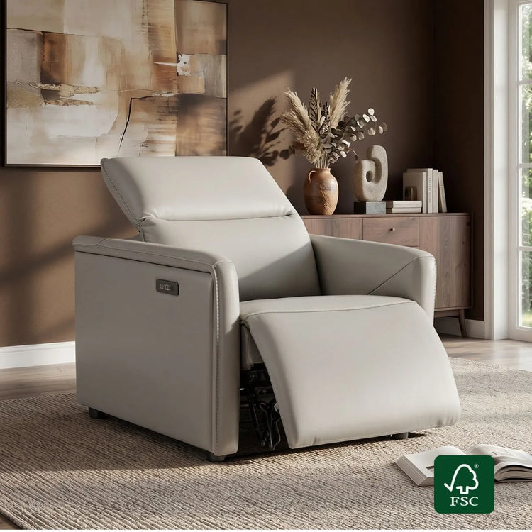 Luca Zero-wall Hugger Leather Power Recliner