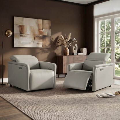 Luca Zero-wall Hugger Leather Power Recliner