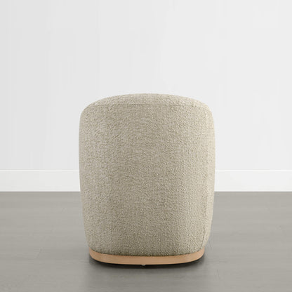 Mateo Curved Plush Rolling Dining Chair (Set of 2）