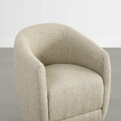 Mateo Curved Plush Rolling Dining Chair (Set of 2）