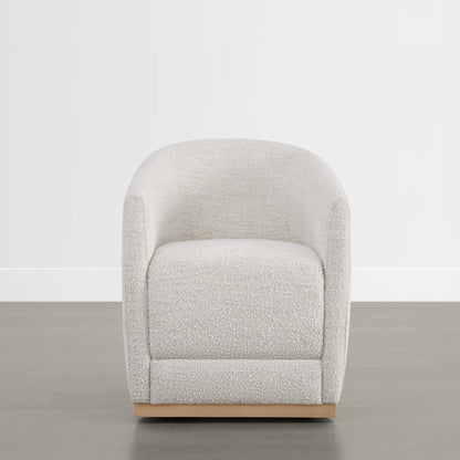 Mateo Curved Plush Rolling Dining Chair (Set of 2）