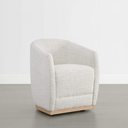 Mateo Curved Plush Rolling Dining Chair (Set of 2）