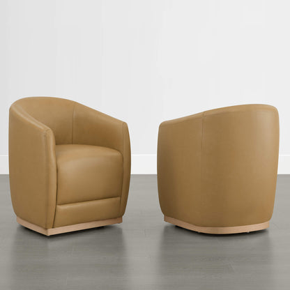 Mateo Curved Plush Rolling Dining Chair (Set of 2）