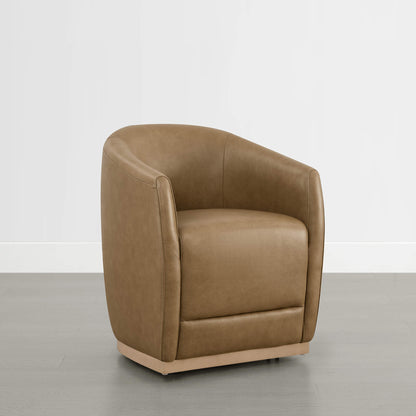 Mateo Curved Plush Rolling Dining Chair (Set of 2）