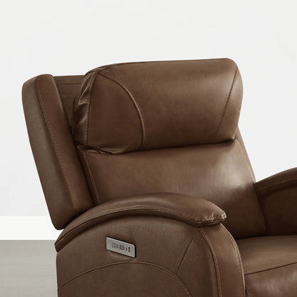 Monica Curved Genuine Leather Zero Gravity Power Recliner