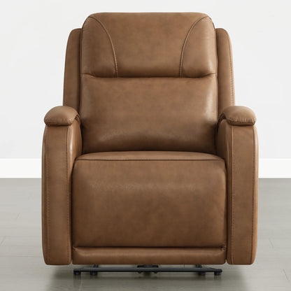 Monica Curved Genuine Leather Zero Gravity Power Recliner