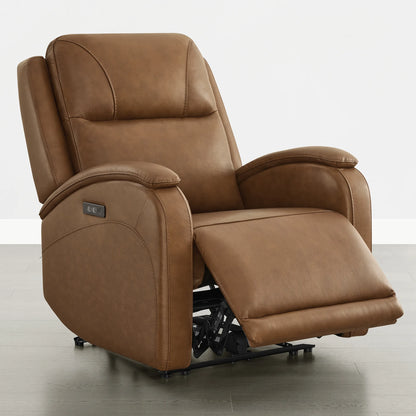 Monica Curved Genuine Leather Zero Gravity Power Recliner