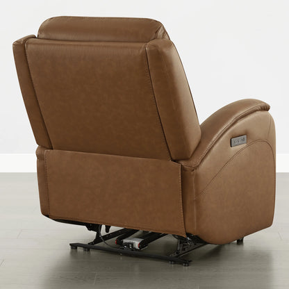 Monica Curved Genuine Leather Zero Gravity Power Recliner