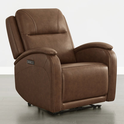 Monica Curved Genuine Leather Zero Gravity Power Recliner