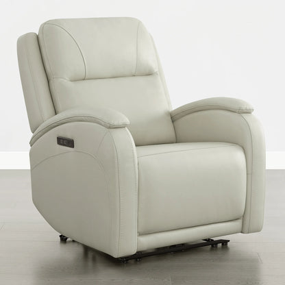 Monica Curved Genuine Leather Zero Gravity Power Recliner
