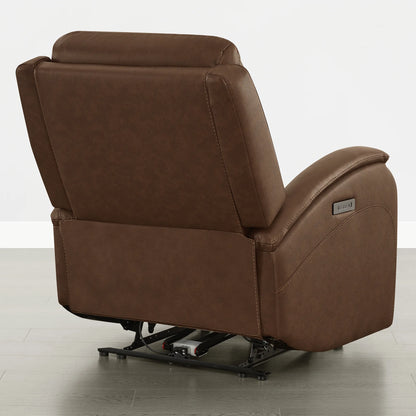 Monica Curved Genuine Leather Zero Gravity Power Recliner