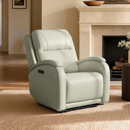Monica Curved Genuine Leather Zero Gravity Power Recliner