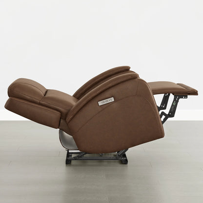 Monica Curved Genuine Leather Zero Gravity Power Recliner