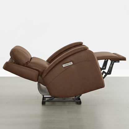 Monica Curved Genuine Leather Zero Gravity Power Recliner