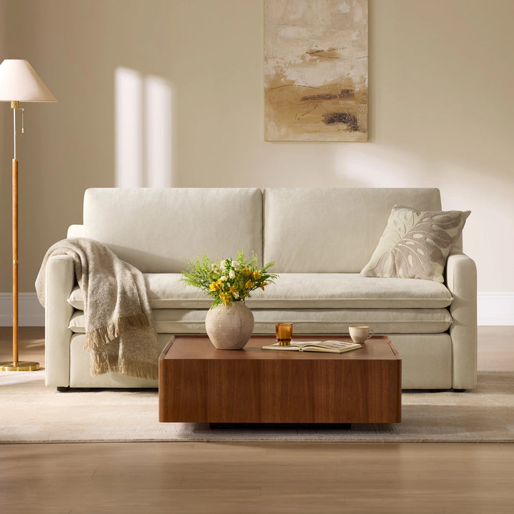 Ohana Modern Double-Cushion 3-Seater Stationary Sofa