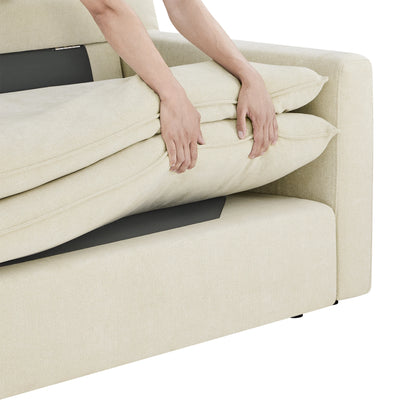 Ohana Modern Double-Cushion 3-Seater Stationary Sofa