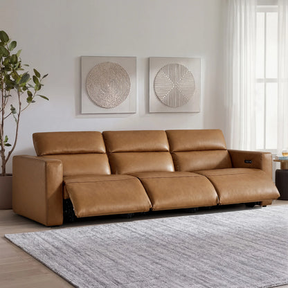 Oliver 3-Seat Wall-hugger Reclining Sectional Sofa with Power Headrest