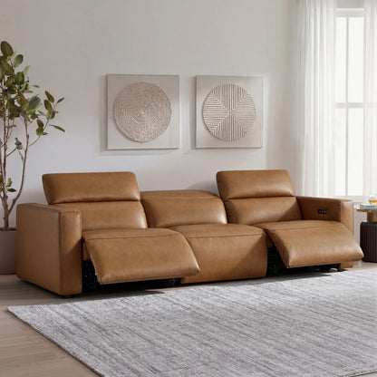 Oliver 3-Seat Wall-hugger Reclining Sectional Sofa with Power Headrest