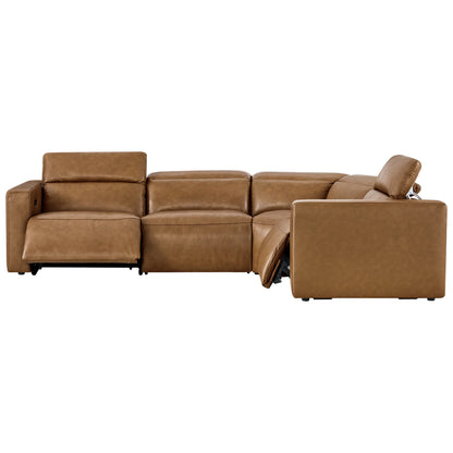 Oliver 4-Seat Wall-hugger Reclining Sectional Sofa with Power Headrest