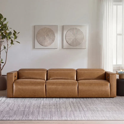 Oliver 3-Seat Wall-hugger Reclining Sectional Sofa with Power Headrest