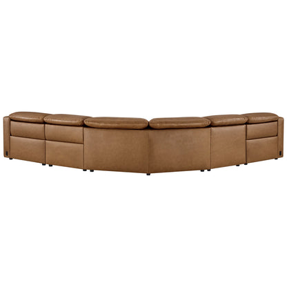 Oliver 5-Seat Wall-hugger Reclining Sectional Sofa with Power Headrest