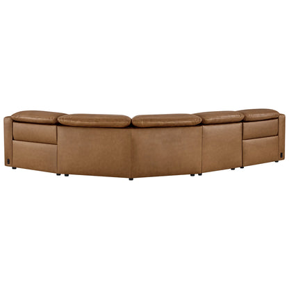 Oliver 5-Seat Wall-hugger Reclining Sectional Sofa with Power Headrest