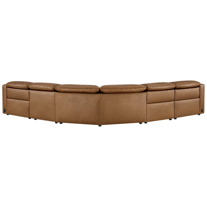 Oliver 5-Seat Wall-hugger Reclining Sectional Sofa with Power Headrest
