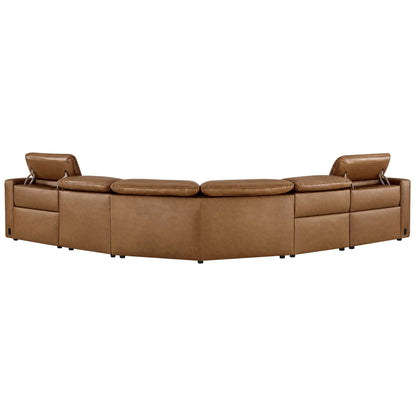 Oliver 5-Seat Wall-hugger Reclining Sectional Sofa with Power Headrest