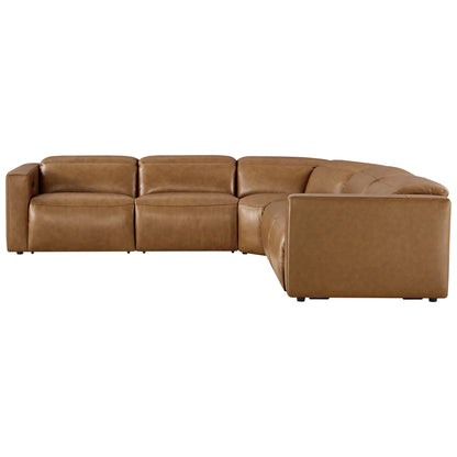 Oliver 5-Seat Wall-hugger Reclining Sectional Sofa with Power Headrest