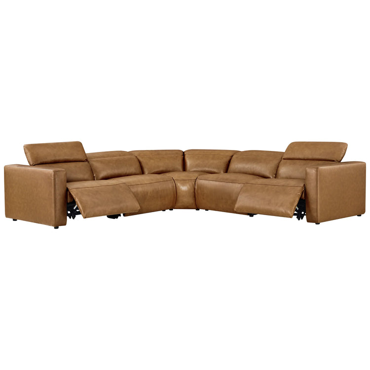 Oliver 5-Seat Wall-hugger Reclining Sectional Sofa with Power Headrest