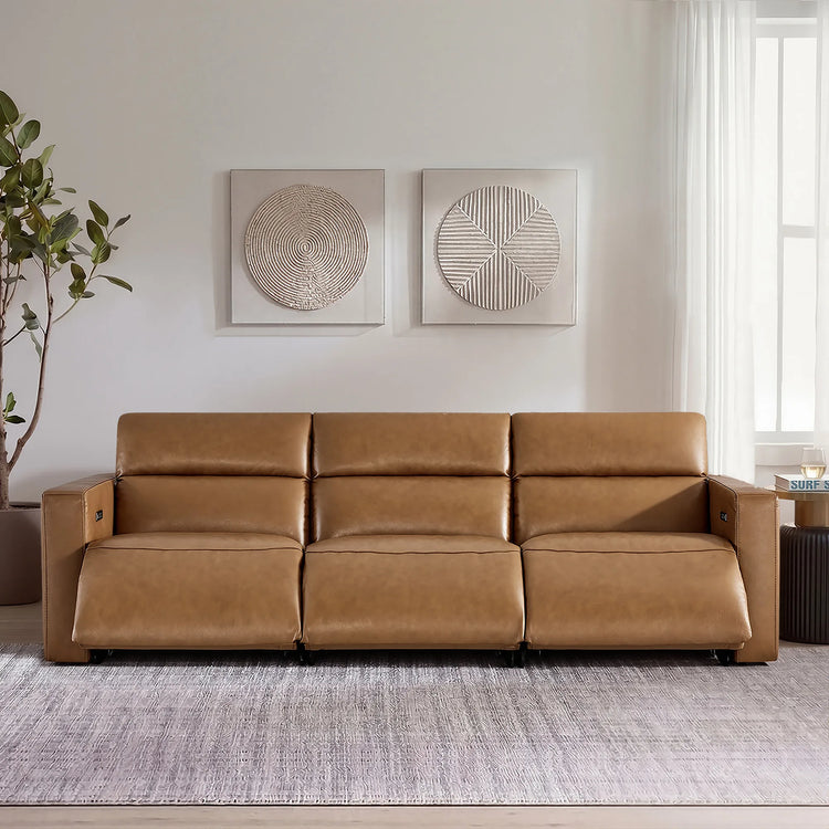Oliver 3-Seat Wall-hugger Reclining Sectional Sofa with Power Headrest
