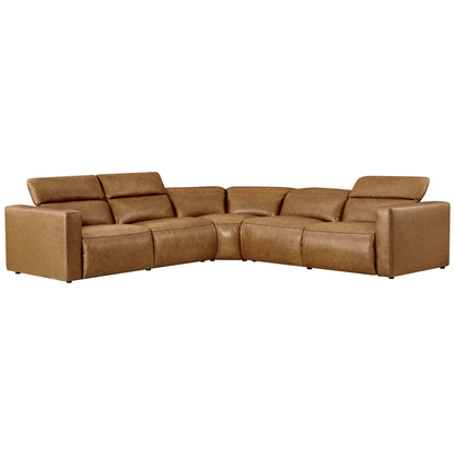 Oliver 5-Seat Wall-hugger Reclining Sectional Sofa with Power Headrest