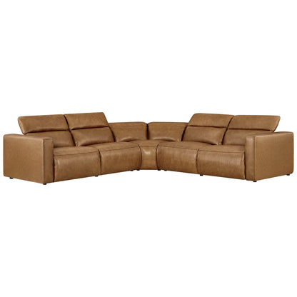 Oliver 5-Seat Wall-hugger Reclining Sectional Sofa with Power Headrest