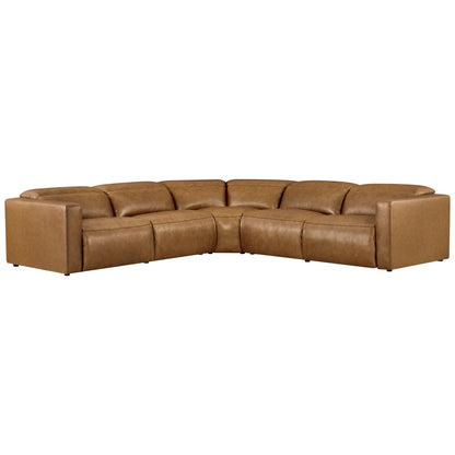 Oliver 5-Seat Wall-hugger Reclining Sectional Sofa with Power Headrest