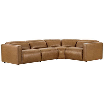 Oliver 4-Seat Wall-hugger Reclining Sectional Sofa with Power Headrest