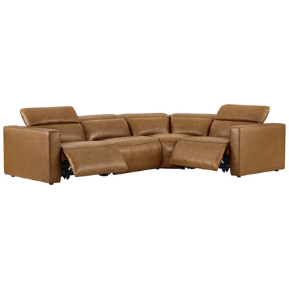 Oliver 5-Seat Wall-hugger Reclining Sectional Sofa with Power Headrest