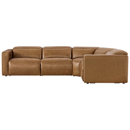 Oliver 5-Seat Wall-hugger Reclining Sectional Sofa with Power Headrest