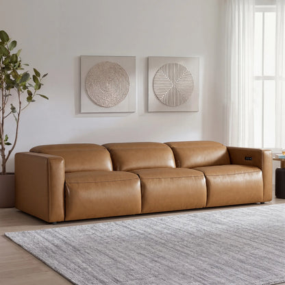 Oliver 3-Seat Wall-hugger Reclining Sectional Sofa with Power Headrest