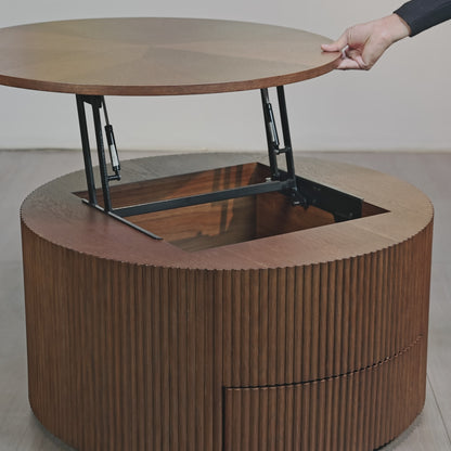 Coral Lifting Top Round Coffee Table