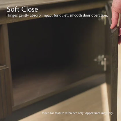 79" Moore Modern Wood TV Stand with Drawer