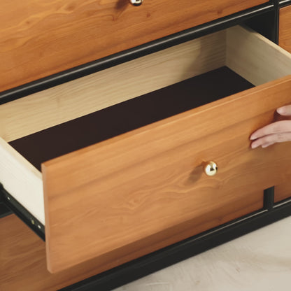 48" Vanessa 6-Drawer Wood Double Dresser Sideboard