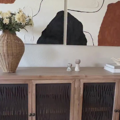 71'' Ethan Farmhouse Solid Wood Display Sideboard Buffet