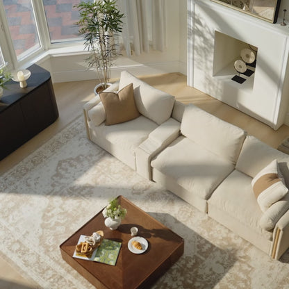 Jonathan Modern Cozy Chenille 4-seat Modular Sofa with Hidden Storage