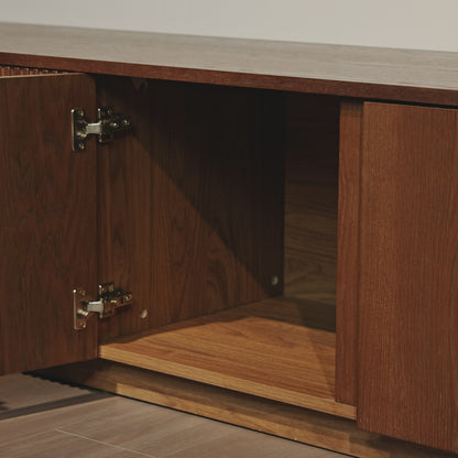 79" Coral Mid Century Fluted TV Stand with Four Doors