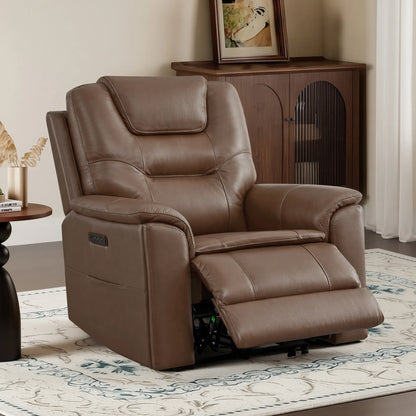 Ramos Genuine Leather Zero Gravity Power Recliner with Power Headrest