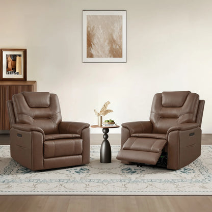 Ramos Genuine Leather Zero Gravity Power Recliner with Power Headrest