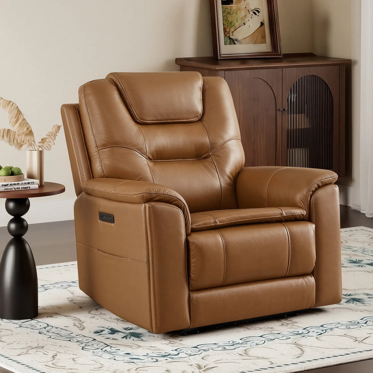 Ramos Genuine Leather Zero Gravity Power Recliner with Power Headrest