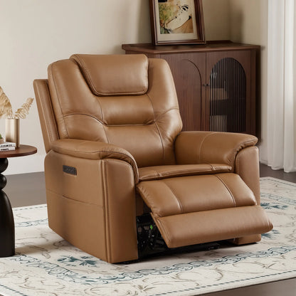 Ramos Genuine Leather Zero Gravity Power Recliner with Power Headrest