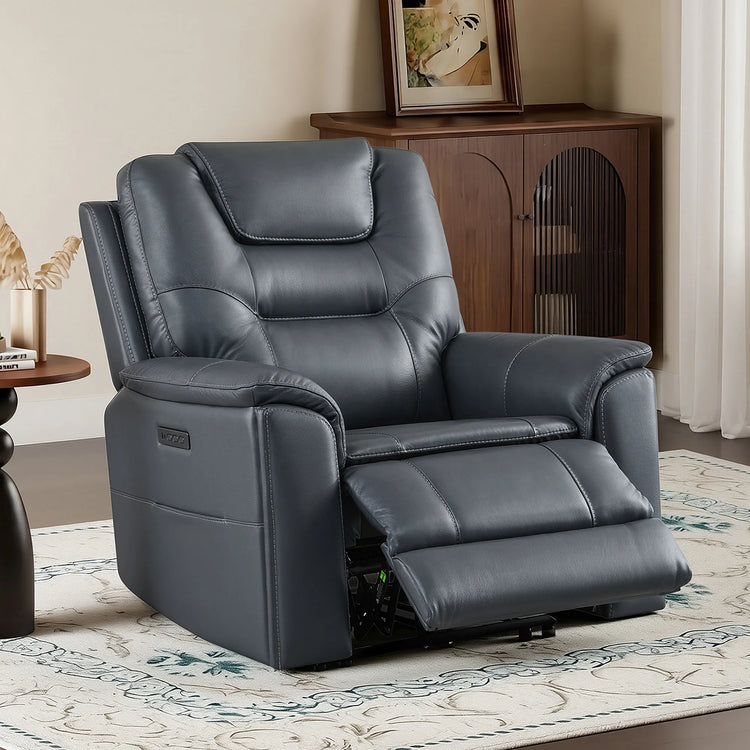 Ramos Genuine Leather Zero Gravity Power Recliner with Power Headrest