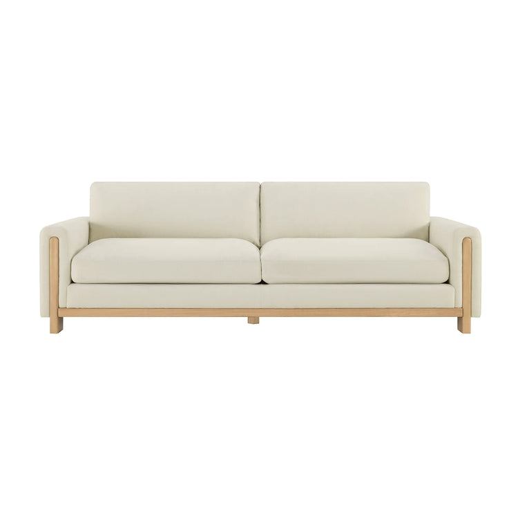 Keaton Performance Fabric 3-Seater Sofa with Ash Wood Base (99'')